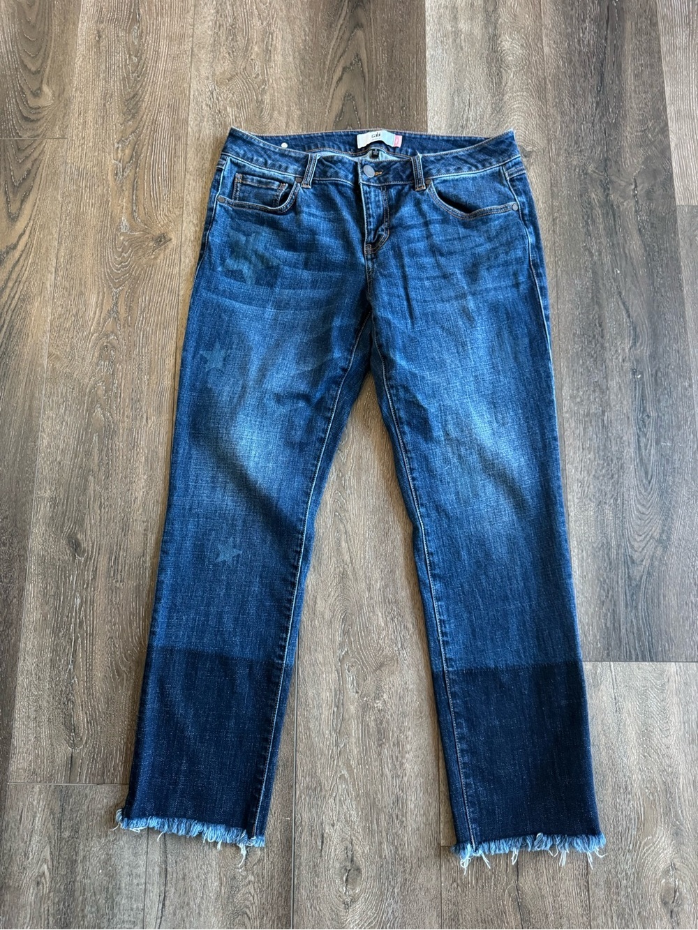 Cabi Women’s Dark Blue Star-Detail Jeans Women’s Size 8